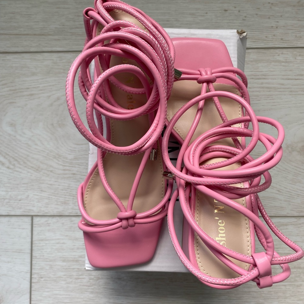 Chic Pink Strappy Sandals for Women